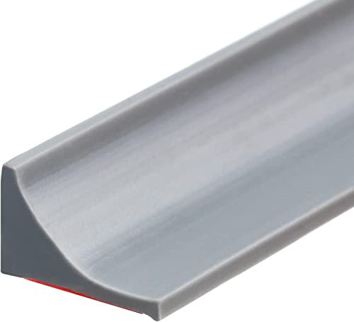 IVEOPPE 100cm Duschdichtung Dichtung Glastür Duschtür rahmenlose Duschtür wasserdichte Badewanne Duschkabine, DIY Wasserbarriere für Bad, Küche, Ecke (Grau)