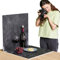 2er-Pack Fotohintergrund Klein | 30x40 cm | Photo Background | Foto Untergrund & Hintergrund für Produktfotografie | Marmor & Stein |Photo Backdrop Board Concrete & Black Marble 55 cm