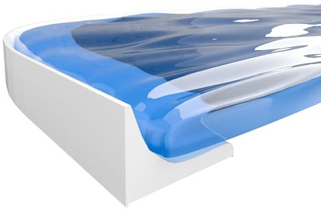 WAVATA Selbstklebend Schwallschutzleiste Dusche,Begehbare Dusche Boden Wassersperre, Duschwasserstop für Nass- und Trocken-Trennung,Duschschwelle Wasserdamm für Bad und Küche (Weiß, 1M)
