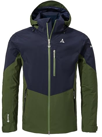 Schöffel Herren 2L Jacket Gaschurn M, Outdoorjacke mit wasserdichter, atmungsaktiver Membran, Winter Wanderjacke mit Unterarmbelüftung, Kapuze und Taschen, navy blazer, 46