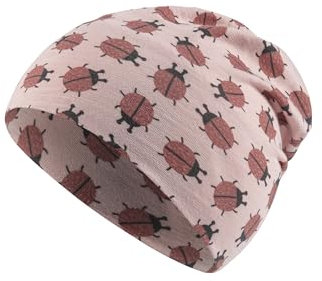 Sterntaler Beanie Marienkäfer Sommer Jersey - Babymütze aus Flammgarnjersey für Mädchen mit UV Schutz 50+ - Leichte Mütze mit Aufdruck schützt den Kopf vor der Sonne - zartrosa, 47