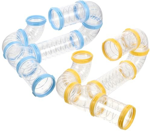 OATIPHO Kit De Tube De Hamster, 2 Ensembles Petit Tunnel pour Animaux De Compagnie, Jouet pour Tube De Hamster Tunnel d'exercice Tunnel Pliable pour Animaux Jouet pour, Souris, Petits Animaux