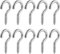 Screw Hooks, Pack of 10, Screw-In Hooks, Stainless Steel Hooks, Ceiling Hooks, Curtain Screws, Heavy-Duty Screw Hooks, for Hanging, 50mm