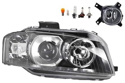 Johns, Scheinwerfer Xenon Front passend für Audi A3 8P 05/2003-07/2008 D2S H7 Rechts + Nebelscheinwerfer + Leuchtmittel