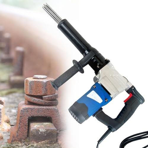 Qiang 1400W Needle Derusting Gun Electric Jet Chisels Hand-Held Electric Needle Scaler Rust Removal Cleaning Machine Marine Deck Scaler Electric Needle Scalers Jet Chisel,220V