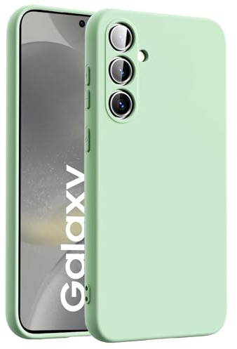 CoolGadget Schutzhülle TPU für Samsung Galaxy S24, Silikonhülle, stoßfest, Kratzfest, kabelloses Laden, weiche Innenseite, Grün