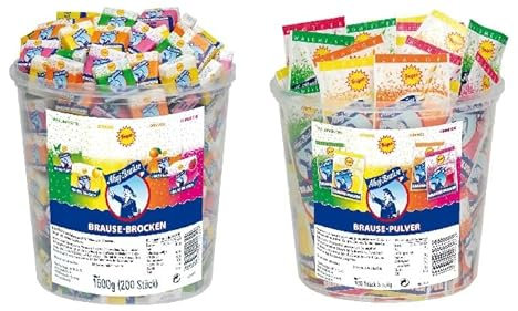 Frigeo Ahoj Bundle (1 x Brausebrocken 200er/1600g + 1 x Brause Pulver 100er /580g + Space Keks 45g) von Onlineshop Bormann
