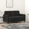 CIADAZ 2-Sitzer-Sofa Schwarz 120 cm Samt, Loungesofa, Sofas & Couches, Relaxsofa, Couch für Wohnzimmer, Couch Mit - 359437