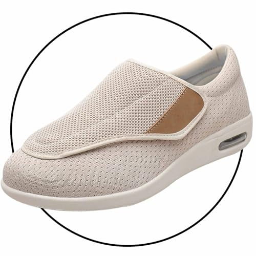 Möge Chaussures Pieds Larges Chaussures orthopédiques Chaussures pour Femmes Diabétiques Extra Larges Pieds Gonflés œdème Orthopédiques Pantoufles réglable