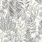 Fiula Feuilles De Papier Peint Autocollant 41CM x 5M Tropical Film Adhésif Pour Meubles En Vinyle Imperméable Pour Salon, Chambre à Coucher Beige Et Gris Amovible