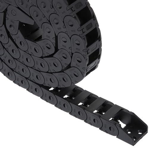 3D Printer Openable Tank Chain, Flexible Drag Chain Cable Carrier for 3D Printer CNC Machines Engraving Machines, High Temperature Reinforced Nylon Chain (1 Meter Length, 22x15mm)