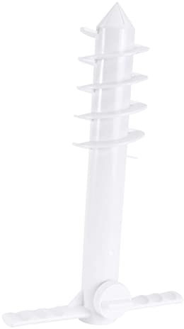CIYODO Ancre De Parasol De Plage Portable en Abs Blanc 5 Spirales 38x25cm Fixation Sable Stable pour Jardin Et Camping