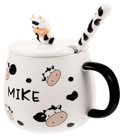 Amosfun Tasse Céramique Forme Vache Tasse à Café Avec Anse Pour Usage Quotidien