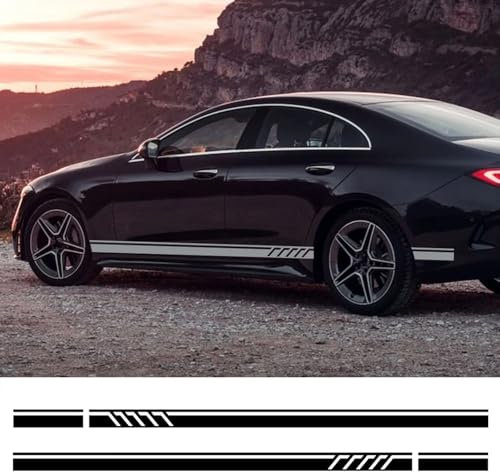 GUPEB 2pcs Auto Stilvolle Aufkleber Auto Aufkleber Auto Seite Streifen Aufkleber Vinyl Aufkleber Racing Sport Auto Tuning Fahrzeug