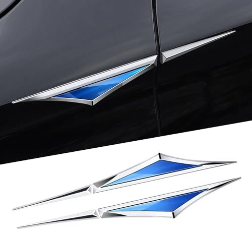 2 Stück Auto Emblem Aufkleber für Audi Q3 Sportback Typ F3 ab Bj.2019,3D Metall Auto Aufkleber Metall Auto Limited Edition Logo Aufklebe,Selbstklebende Ersatz Dekoration,Blu-e