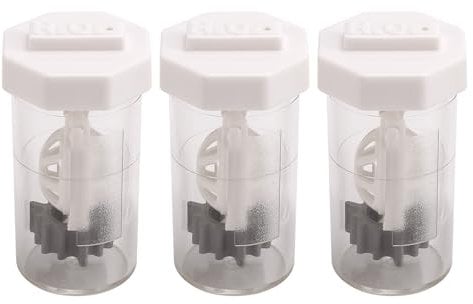meiyan 3 Pieces Portable Hydrogen Peroxide Contact Lens Case Cleaner, Eye Scleral Contact Lens Stiff Clip Washer Machine