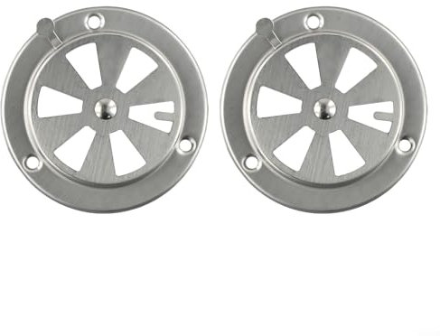 BBQ Grill Part Set of 2 Adjustable Stainless Steel Air Flow Control Vents