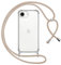 Pnakqil handyband für iPhone 16E/iPhone SE 4 2025 Hülle mit Band, Transparent Weich Silikon mit Kordel Necklace Schnur Anti-Fall Bumper Schutzhülle Case Kompatibel mit iPhone 16E 6.1, Khaki