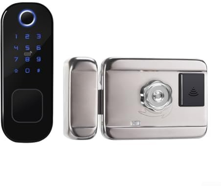 HomeVortex Smart Door Lock with Fingerprint, Password, Card & Key Access - Digital Security for Home - Remote App Control - USB Charging Port