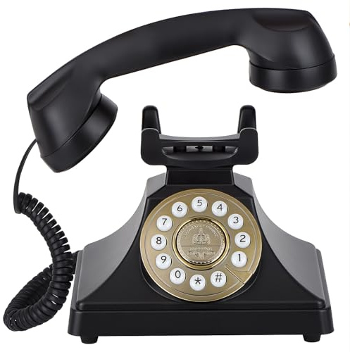 Audio-Gästebuch Hochzeitstelefon, FESTRING Retro Audio-Gästebuch,Schwarz | Hochwertige Audioaufnahmen im Gästebuch, Vintage-Schwarz-Dekor für Hochzeit, Geburtstag, Abschluss, Babyparty & Rentenfeier