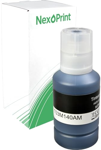 NexoPrint C13T03M140 schwarz 111 Druckerpatronen kompatibel mit Epson EcoTank ET-M2170 ET-M - Hohe Ergiebigkeit