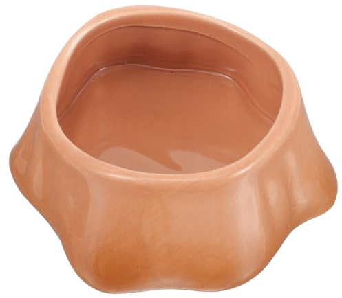 Lurrose Gamelle en Céramique Orange pour Petits Animaux et Rats, Bol Réutilisable Anti-Renversement pour Nourriture et Eau de Hamster