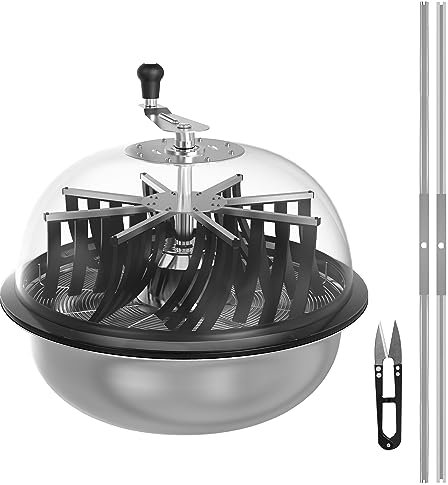 iPower 48,26 cm Blattschüssel-Trimmer, für Pflanzenknospen und Blumen, mit verbesserten Zahnrädern, scharf, Silber, 19-inch