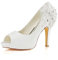 Emily Bridal Scarpe da Sposa Scarpe da Sposa in Pizzo Scarpe da Sposa con Tacco Alto in Pizzo e Avorio in Pizzo (EU40, Avorio)