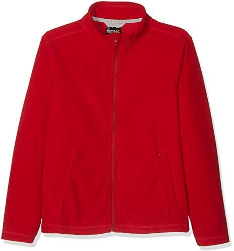 Regatta Brigade II Fleece-Fleece, schnelltrocknend, Durchgehender Reißverschluss, Unisex, für Kinder, Klassisches Rot, 11-12 Years