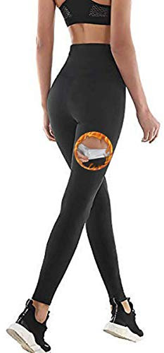 Pantaloni Sauna Dimagranti, Leggings Anticellulite Donna Fitness, Legging Termici Vita Alta in NANOTECHNOLOGIE per Sudar- Effetto Snellente e Push Up – Ideale per Yoga Corsa Palestra Sport (XL)