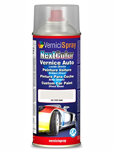 Vernice Ritocco compatibile con TOYOTA 4 RUNNER 040 SUPER WHITE per verniciatura carrozzeria in Bomboletta Spray 400 ml Vernice Spray Graffi Auto - Graffi Auto Copertura