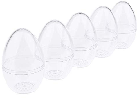 Tenlacum Egg Shaped Beauty Sponge Travel Carrying Case | Makeup Cosmetics Blender Puff Holder Protective Box Clear(5pcs)