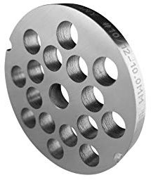 Wolfcut INOX Lochscheibe mit 2 Nuten Größe 10&12-10,0 mm Bohrung - für Fleischwolf Reber Typ N.12EL9501 N, Alexanderwerk, Bartscher FW80,12SQO