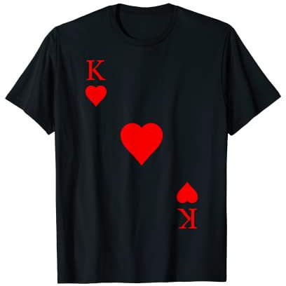 Spielkarte Herz König King Poker Kartenspiel Karneval Kostüm T-Shirt
