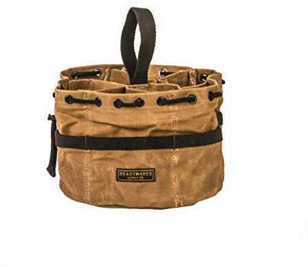 Readywares Parachute Nail Pouch, Parachute Bag for Nails, Screws, and Supplies, Heavy Duty Waxed Canvas Organizer Bag