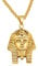 dsanbo Edelstahl Männer Halskette Anhänger Tutanchamun Ägypten Pharao Retro Schmuck Herren Kette Farbe Gold