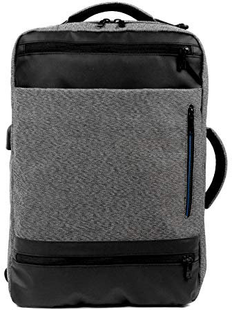 TANKA DUKE 3 Way-Business Travel 16.1 Inch Laptop Backpack | 3 Way Use Water-Resistant with USB Port Charging, RFID Blocking, Light-Weight Durable Business Backpack for Men&Commuter-Grey