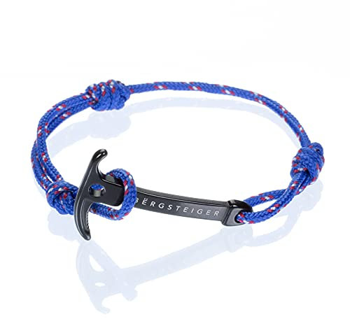 BËRGSTEIGER ICE AXE Armband für Herren & Damen mit Eispickel - hochwertiges Stoffarmband - Bracelet geflochten - Armbänder aus Stoff - ideales Bergsteiger Geschenk (Königsblau)