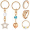 AVYRING Piercing Conch Bijoux Acier Chirurgical Femme Pendentif Piercing Helix Ring Piercing Nez Septum avec Opale Styles de Mélange 5Pièces Or Rose