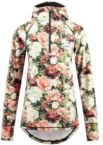 Eivy Damen Icecold Zip Hood Top Yoga Shirt, Autumn Bloom, M EU