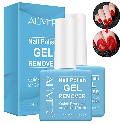 ELAIMEI 2 Pack Gel Nail Polish Remover, Professional Removes Soak-Off in 3-5 Minutes, Easily & Quickly, Don't Hurt Your Nails, No Need For Foil, Soaking Or Wrapping - 15ml
