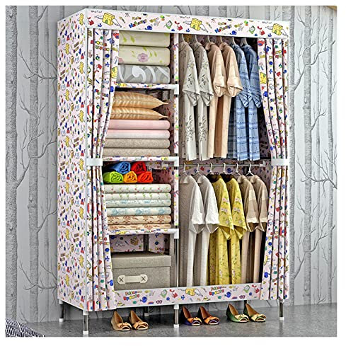 Liudan Kleiderschrank Kombination Armoire, Kleidung Lagerung Organizer Kleiderschrank Lagerschrank Tragbare Schrank Organizer Tragbare Kleidung Schrank Durable Oxford Tuch Faltschrank