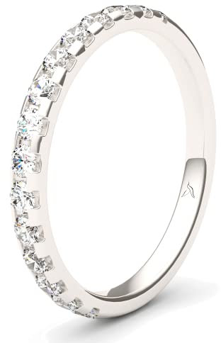 Kolibri Rings Memoire Ring Silber 925 Damen Verlobungsring 925 Stapelring Vorsteckring Zirkonia Gratis Schmucketui (49 (Ø 15,6 mm))