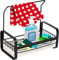 Kitchen Organiser Caddy with Dishcloth Stand – Durable and Reliable Sink Caddy – Adequate Capacity for Kitchen Cleaning Supplies – Simple Water Drainage System – Dishwasher Safe – for Every Household
