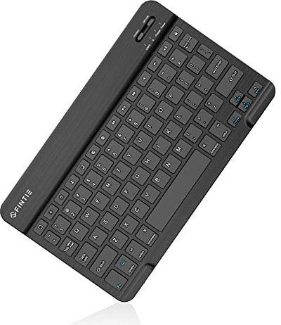 FINTIE Wireless Keyboard Compatible with iPad Tablet, 10-inch USB Rechargeable Ultra-Slim Tablet Keyboard, Compatible with iOS System Bluetooth 5.1