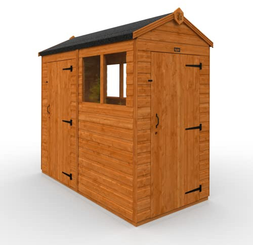TigerFlex Shiplap Apex 2 Door Windows Wooden Garden Shed 8 x 4 ft