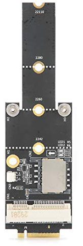 ciciglow -PCIE-zu-M.2-A/E-Adapterkarte, PCIE-zu-NGFF(M.2)-Key-M-Riser-Kartenkonverter mit SIM-Kartensteckplatz, Unterstützt 2G GSM GPRS 3G CDMA WLAN WWLAN, Kleine USB-Karte