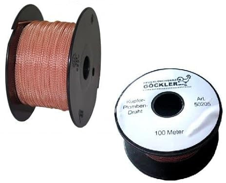100m Plombendraht Kupfer 2-fädig gezwirnt Draht