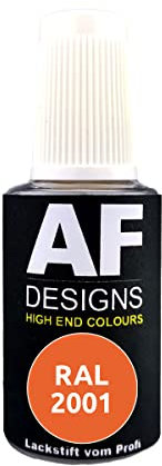 Alex Flittner Designs Lápiz de retoque RAL 2001 rojo mate 20 ml lápiz recompatible condor acrílico barniz recompatible condor madera metal muebles baño