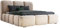 GRAINGOLD Bubble Bett 180x200, Polsterbett mit Bettkasten, Polsterbett mit Stauraum, Samt, mit Lattenrost, mit Kopfteil, ohne Matratze (Beige, 180x200)